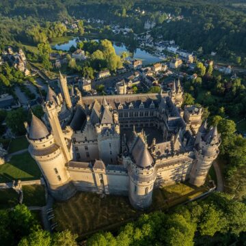 Château de Pierrefonds vu du ciel