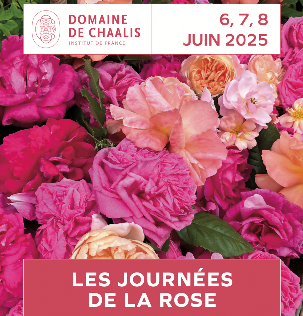 key visual journées de la rose domaine de chaalis juin 2025 JDR2025_A3_VDEF_PARTENAIRES